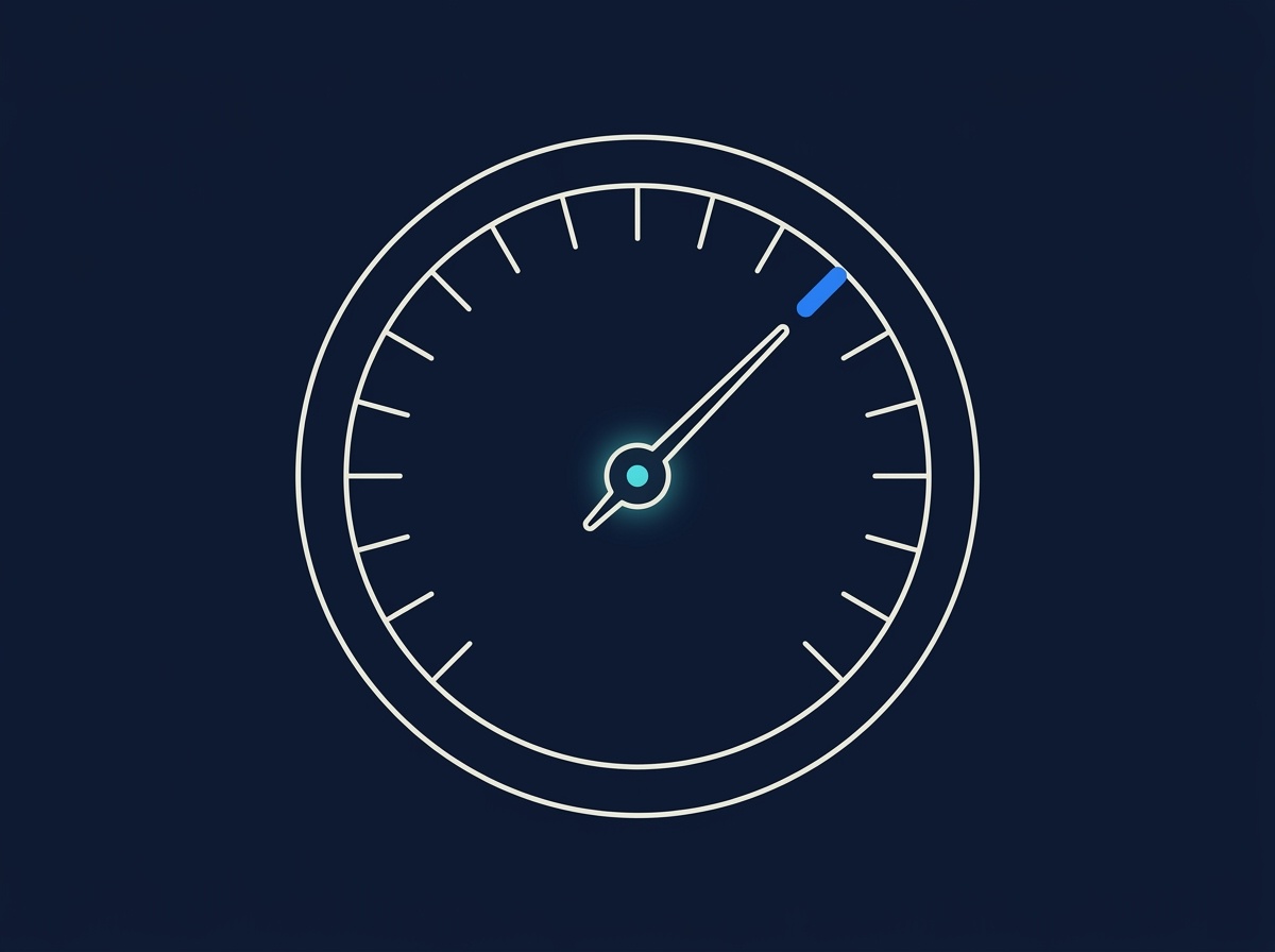 A speed dial with a single highlighted tick